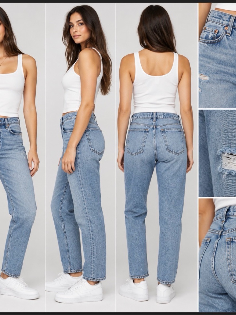 **GRLFRND Kiara Mid-Rise Tomboy Jeans – Domenico – Size 27**
